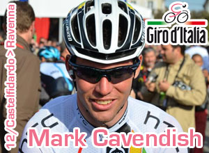 Mark Cavendish behaalt een score van 2 van de 5 in de Giro d'Italia 2011 en verlaat de wedstrijd