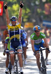 Borut Bozic wint de 6de etappe van de Vuelta 2009 - © Unipublic