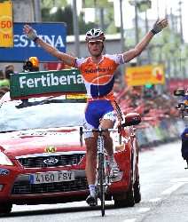 Lars Boom (Rabobank) wint de etappe -  Unipublic