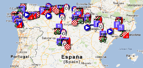 De Vuelta a Espa&ntildea 2012 in Google Earth