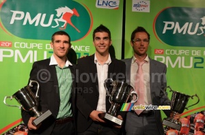 Le top 3 de la Coupe de France 2011 : Romain Feillu, Tony Gallopin & Sylvain Georges (719x)
