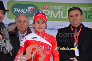Samuel Dumoulin (Cofidis) on the podium (2) (347x)