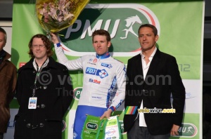 Arnaud Démare (FDJ BigMat), with Arnaud Platel (LNC) & Jacky Durand (Eurosport) (942x)