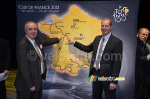 Tours on the map of the Tour de France 2013 (452x)