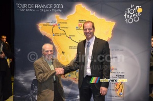 Robert Marchand with Christian Prudhomme (441x)