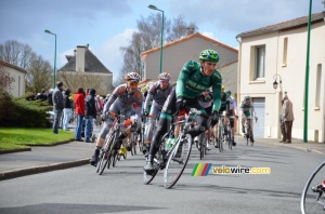 Damien Gaudin (Europcar) at the front of the peloton (300x)