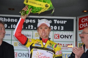 Nico Sijmens (Cofidis) en jaune, vainqueur du Rhône Alpes Isère Tour 2013 (233x)