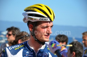 Wout Poels (Vacansoleil-DCM) in an interview for NOS (229x)