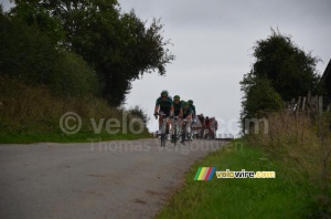 The Europcar team leading the peloton in Palfart (232x)