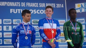 Arnaud Demare (FDJ.fr) content avec son maillot bleu-blanc-rouge (267x)