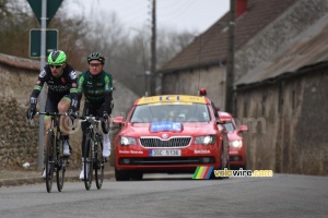 Anthony Delaplace (Bretagne-Séché) & Thomas Voeckler (Europcar) in the breakaway (348x)