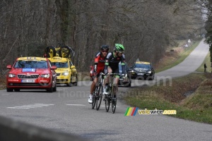Florian Vachon (Bretagne-Séché) & Philippe Gilbert (BMC) in the breakaway (355x)