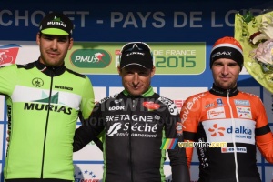 The podium of Cholet Pays de Loire 2015: Fédrigo, Insausti & Planckaert (634x)