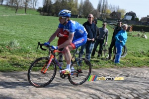 Frederik Backaert (Wanty-Groupe Gobert) in the section from Viesly to Quiévy (335x)
