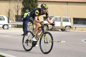 Antoine Duchesne (Direct Energie) goes off solo in Roque d'Antheron (704x)