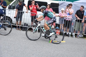 Nairo Quintana (Movistar) wins the stage on the Col du Portet (719x)