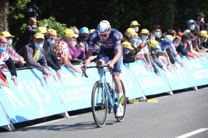 Mathieu van der Poel (Alpecin-Fenix) at the first crossing of the finish line in Mûr-de-Bretagne (221x)