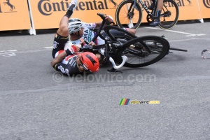 The crash of Caleb Ewan (Lotto Soudal) and Peter Sagan (Bora-Hansgrohe) (303x)