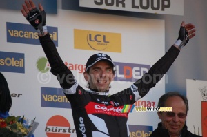 Xavier Tondo (Cervélo TestTeam) on the podium (2) (357x)