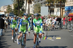 The Liquigas-Doimo riders ready for the start (374x)