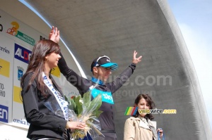 Russell Downing (Team Sky) on the podium (291x)