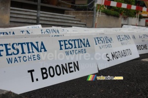 Plaques des noms - Tom Boonen & Steve Morabito (490x)