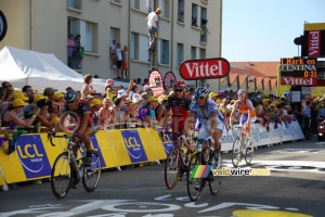 Lance Armstrong & Christopher Horner (Team Radioshack), Anthony Geslin (FDJ) & Lars Boom (Rabobank) (337x)