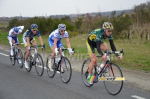 Frédéric Amorison (Landbouwkrediet), Anthony Geslin (FDJ), Lieuwe Westra (Vacansoleil-DCM Pro Cycling Team) & Jean Marc Marino (Saur-Sojasun) (550x)